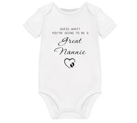 Great Nannie Announcement Pregnancy Reveal Baby Coming Soon Born In 2025 2026 Due Grow Personalised Vest Onsie Clothing