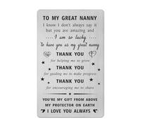 Great Nanny Mother's Day Card - Gifts for Great Nanny Birthday Card - Great Nanny Wedding Easter Gift