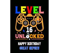 Great Nephew 16th Birthday Card (Gamer, Design 4) - From Auntie Uncle Gift Idea Greeting Blank Inside Envelope Included UK