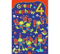 Great Nephew 4th 4 Today Happy Birthday Card With A Lovely Verse