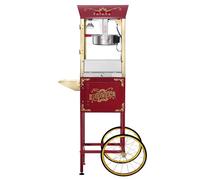 Great Northern Popcorn 969915UBY Matinee Popcorn Machine with Cart, 8oz, Red