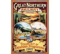 Great Northern Railway Ireland Vintage Custom Metal Tin Sign 8X12 Inches