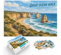 Great Ocean Walk Australia Landscape Art Jigsaw Puzzle, 1000 Piece | For shared winter evenings: Adult jigsaw puzzle with 1000 pieces suits quiet moments between celebrations.