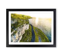 Great Orme In Llandudno Wales Painting Modern Art Framed Print | A2 Black Framed Wall Art | Ready to Hang | Modern Historical Picture | Living Room Bedroom Lounge Office