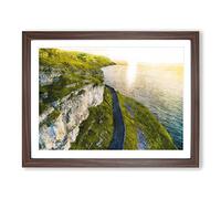 Great Orme In Llandudno Wales Painting Modern Art Framed Print | A4 Walnut Framed Wall Art | Ready to Hang | Modern Historical Picture | Living Room Bedroom Lounge Office