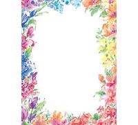 Great Papers! Bright Floral Letterhead, 80 Count, 8.5"x11" (2014333)
