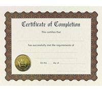 Great Papers! Certificate of Completion, Pre-Printed, Gold Foil, Embossed, 8.5" x 11", 6 Count (930400)