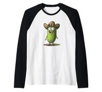Great Pickle in Western Costume for Boys and Girls Raglan Baseball Tee