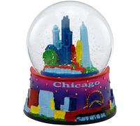 Great Places To You Chicago Snow Globe 65MM Blue, Chicago Snow Globes, Chicago Souvenirs