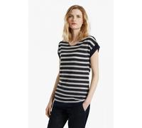 Great Plains Lattice Stripe Womens Tee - Classic Navy/Christy Cream - XL