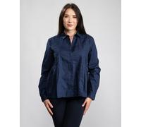 Great Plains Simone Pleated L/S Womens Shirt - Classic Navy - L