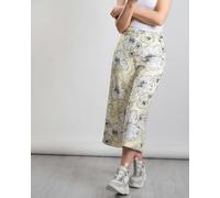 Great Plains Tropical Fauna Womens Culotte - Buttercream Yellow Combo - UK16 EU44 US12