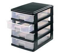Great Plastic 2252 Set of 4 Small Drawers, Black, One Size