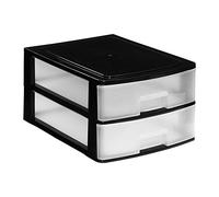 Great Plastic 2300 Set of 2 Drawers, Black, 355 x 265 x 180 mm