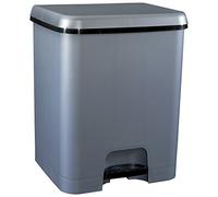 Great Plastic 2546 Eco-Friendly Duo Bin, Silver, 52 L