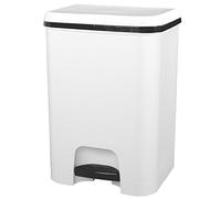 Great Plastic 2570 Pedal Bin Class, White, One Size