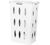 Great Plastic Plastic Rectangular Multipurpose Basket White 60 Litre, One peice