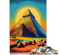 Great Pyramid Giza Pop Art Jigsaw Puzzles Puzzles for Adults Kids. 1000 Pieces Great Gifts Challenge Toy Educational Game Home Decoration for Adults& Kids Age 14 Years Up 1000pcs (38x26cm)
