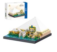 Great Pyramid of Giza Egypt Building Set (2273 Pieces), Ancient Architecture Building Blocks Toys, Micro Mini Bricks Educational Model Kit for Kids Adults, Famous World Landmark Home Décor Gift