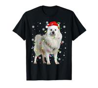 Great Pyrenees American Eskimo Dog Christmas Lights Dog Xmas T-Shirt