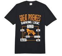 Great Pyrenees Barking Logic Dog Lover Comfort Colors Adult Heavyweight T-Shirt