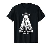 Great Pyrenees Cowboy on a Turtle Under UFO Spotlight T-Shirt