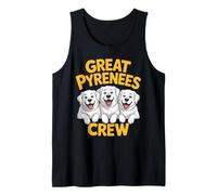 Great Pyrenees Crew Cartoon Pet Guardian Dog Breed PYR LGD Tank Top