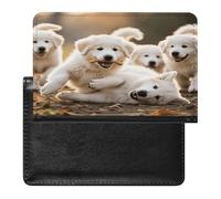 Great Pyrenees Cute Dogs Passport Holder Cover Wallet RFID Blocking Leather Passport Wallet Passport Cover Passport Protector Credit Card Hold Travel Accessories