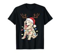 Great Pyrenees Dog Christmas Lights Santa Reindeer Xmas Dogs T-Shirt