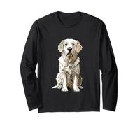 Great Pyrenees Dog Illustration Long Sleeve T-Shirt