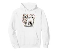 Great Pyrenees Dog Mom Minimalist Line Art Silhouette Pyr Pullover Hoodie