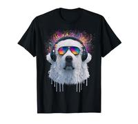 Great Pyrenees Dog with Headphone and Sunglasses T-Shirt