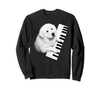 Great Pyrenees Playing Piano Pianist Dog Lover Sweatshirt