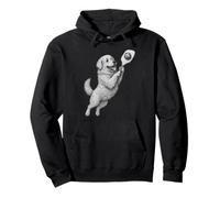 Great Pyrenees Playing Pickleball Sports Dog Lover Pullover Hoodie