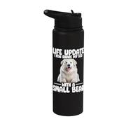 Great Pyrenees Share My Bed with A Small Bear Fluffy Dog Stainless Steel Insulated Water Bottle