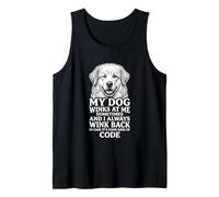 Great Pyreness My Dog Winks Secret Code Tank Top