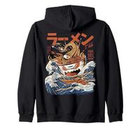 Great Ramen of Kanagawa Japanese Food Kaiju Kawaii Ramen Zip Hoodie