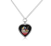 Great Ramen Wave Personalized Pet Urn Necklace Keepsake Urn Pendant Cremation Jewelry Gifts for Dog Cat Lover