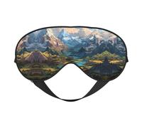 Great Rivers Print Satin Sleep Mask & Eye Mask | Deep Dream Sleep Masks for Women & Men | Soft Sleeping Eye Mask to Nourish Skin