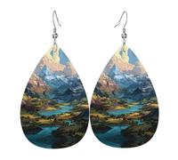 Great Rivers Printed Drop-Shaped Silver Plated Earrings Are Fashionable And Lightweight. Suitable For Various Occasions And Daily Wear
