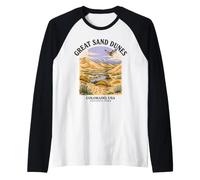 Great Sand Dunes Colorado National Park Eagle Raglan Baseball Tee