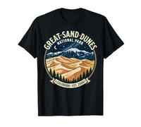 Great Sand Dunes National Park Colorado Starry Night Badge T-Shirt