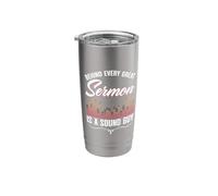 Great Sermon Audio Tech Music Technician Church Sound Guy Stainless Steel Insulated Tumbler