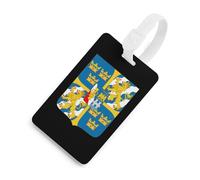Great Shield of Arms of Sweden Luggage Tags Business Card Holder Personalized Baggage Identifier Travel Essentials for Suitcases Backpacks