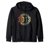 Great since 2013 Awesome for Boys or Girls Birthday Zip Hoodie