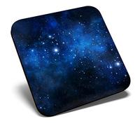 Great Single Coaster Square - Blue Space Sky Nebula Stars |Glossy Quality Coasters | Tabletop Protection for Any Table Type #44395