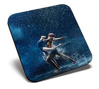 Great Single Coaster Square - Magical Ballet Dancers Dancing |Glossy Quality Coasters | Tabletop Protection for Any Table Type #24505