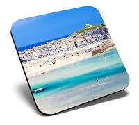 Great Single Coaster Square - Porthminster Beach St Ives Cornwall |Glossy Quality Coasters | Tabletop Protection for Any Table Type #46157
