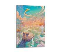 Great Sky Island Tears of The Kingdom Artwork Gaming Posters For Room Aesthetic Canvas Bathroom Art Wall Decor Photo Prints 12x18inch(30x45cm)