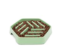 GREAT&SMALL Sage Green Slow Down Hexagon Pet Bowl